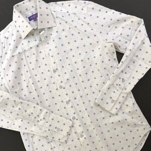 Nodus crisp cotton men’s button down shirt, Sz. 43